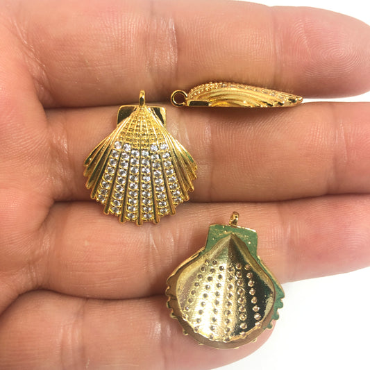 Gold Plated Zircon Stone Cross Pendant - 1