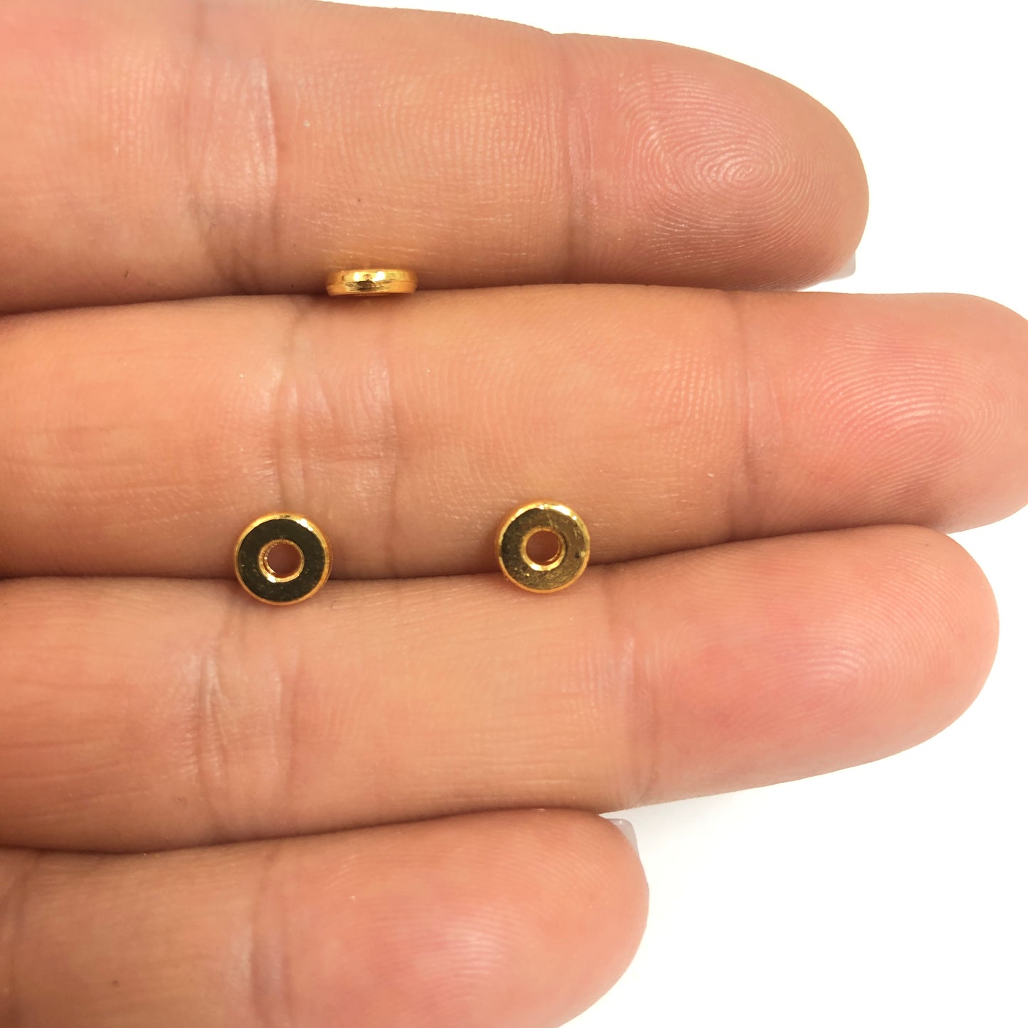 Altın Kaplama 6mm Rondel Ara Aparat