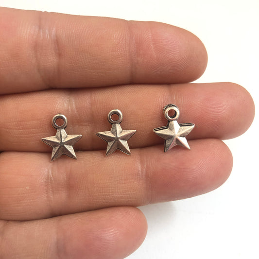 Yeni Yıl Serisi -Antik Gümüş Kaplama -Sallantı Yıldız