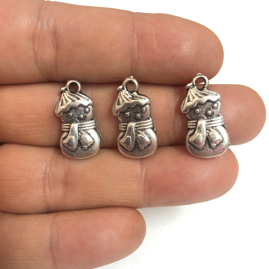 Yeni Yıl Serisi -Antik Gümüş Kaplama - Kardan Adam