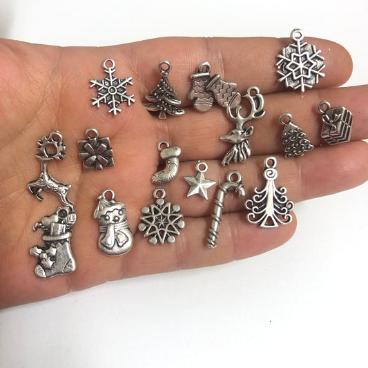 Yeni Yıl Serisi -Antik Gümüş Kaplama -Karışık Set