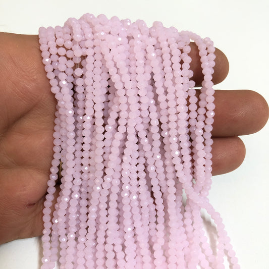 Kristal Boncuk, Çin Kristali-2mm- 38 - Buzlu Pembe
