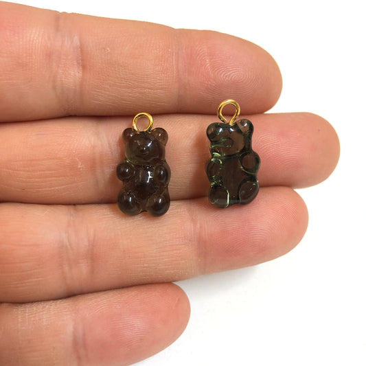 Murano Cam sallantı Ayıcık Şeffaf Füme