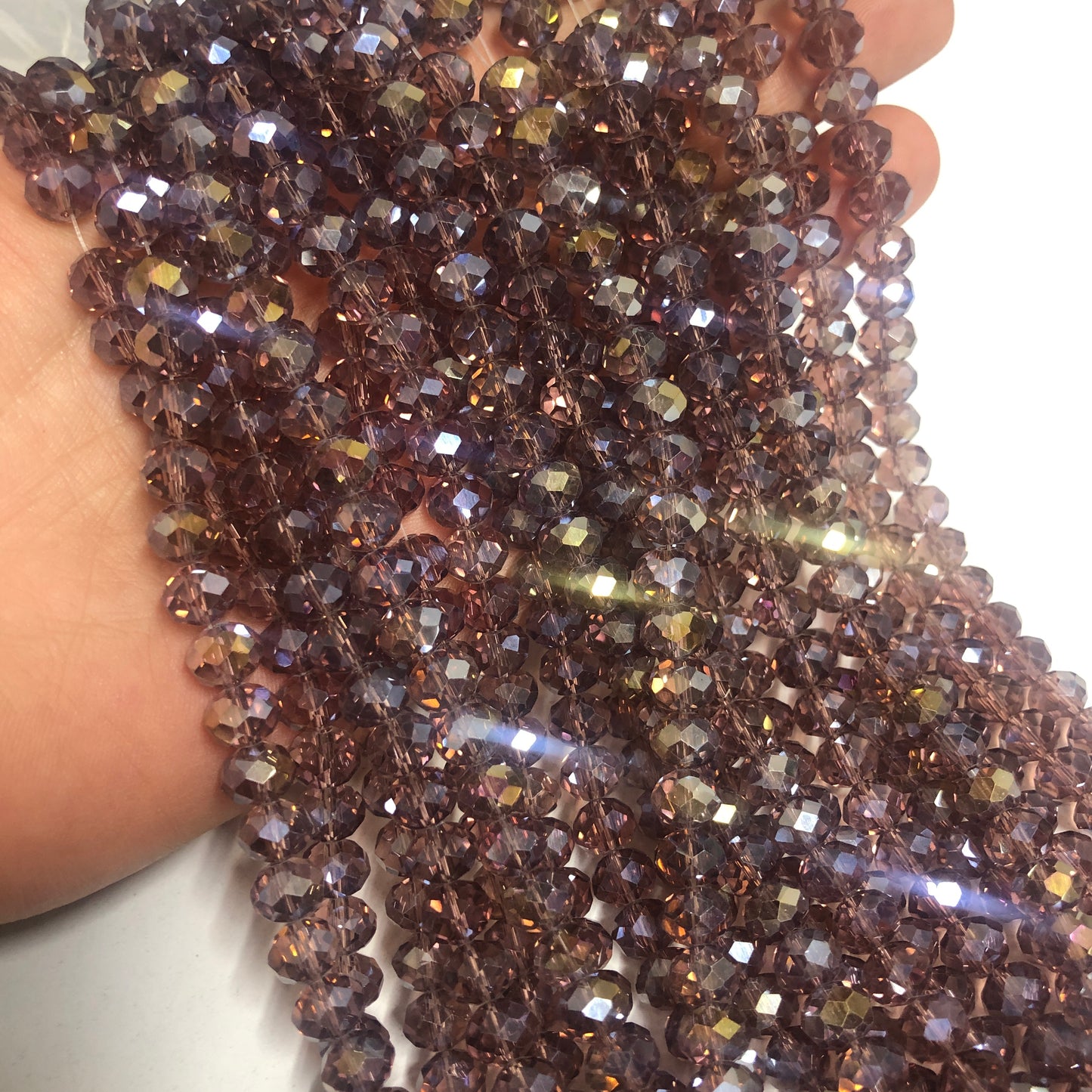 Kristallperlen, chinesischer Kristall, 8 mm, 30 Iced Janjan Blue