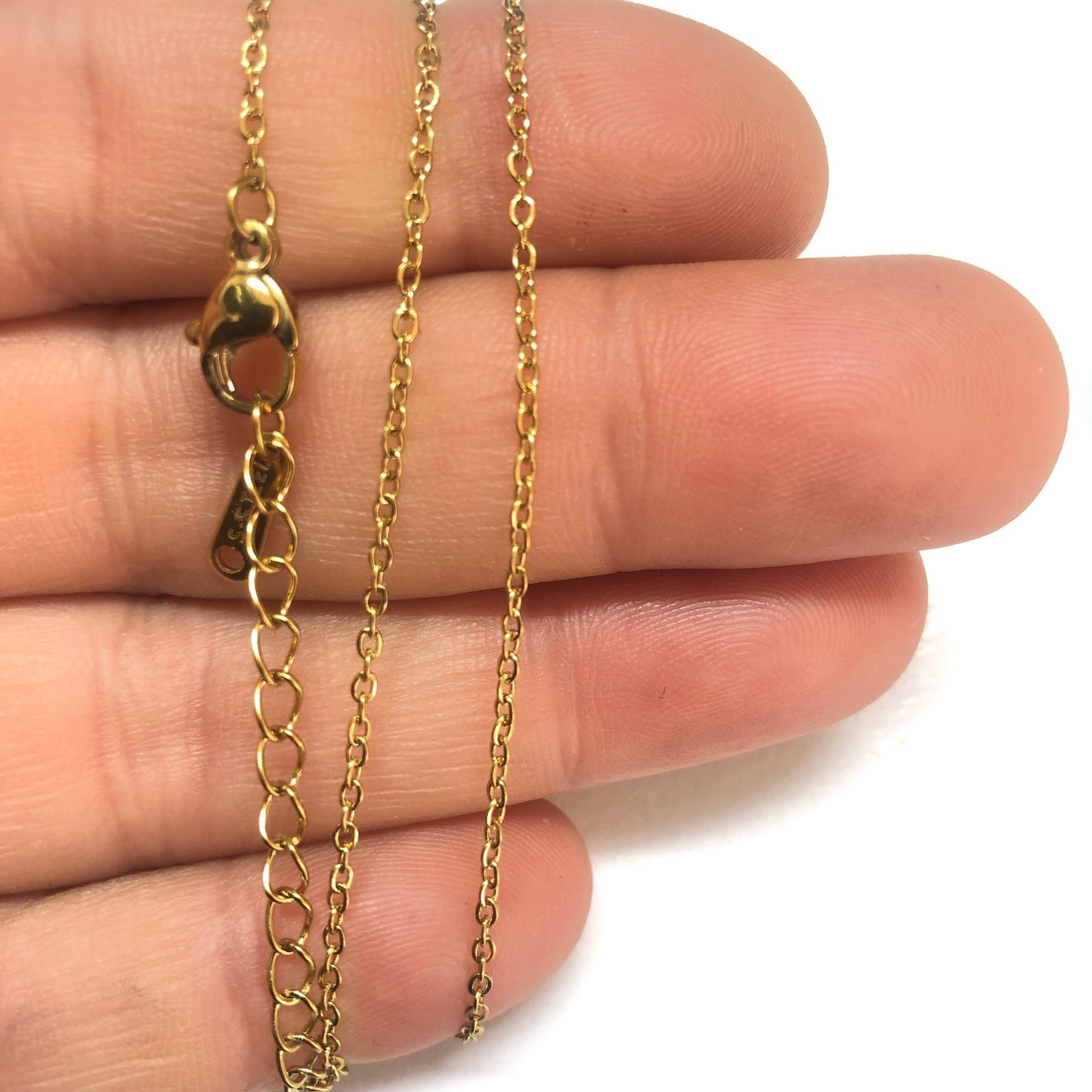 Sarı Çelik Forse 0,35mm Hazır Kolye Zinciri