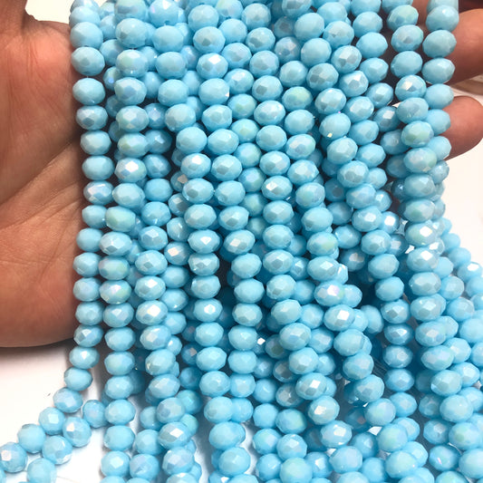 Kristal Boncuk, Çin Kristali-8mm-17 (Parlak Bebek Mavisi)