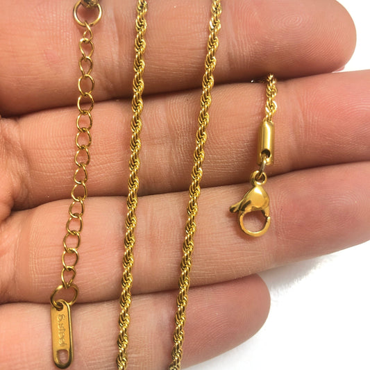 Gold Plated Jewelery Ready Made Necklace Chain