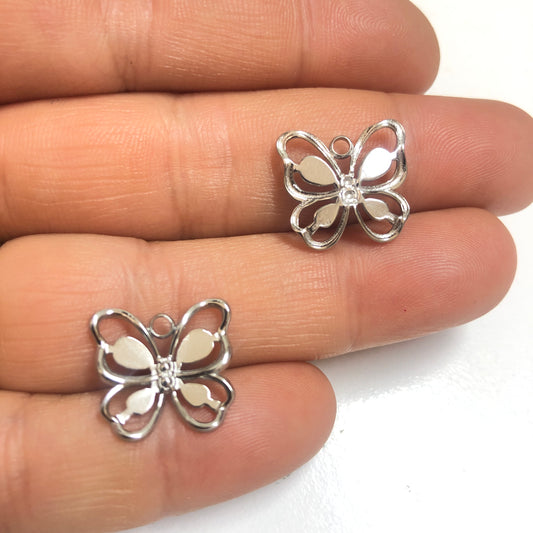 Çelik Kelebek Kolye Ucu