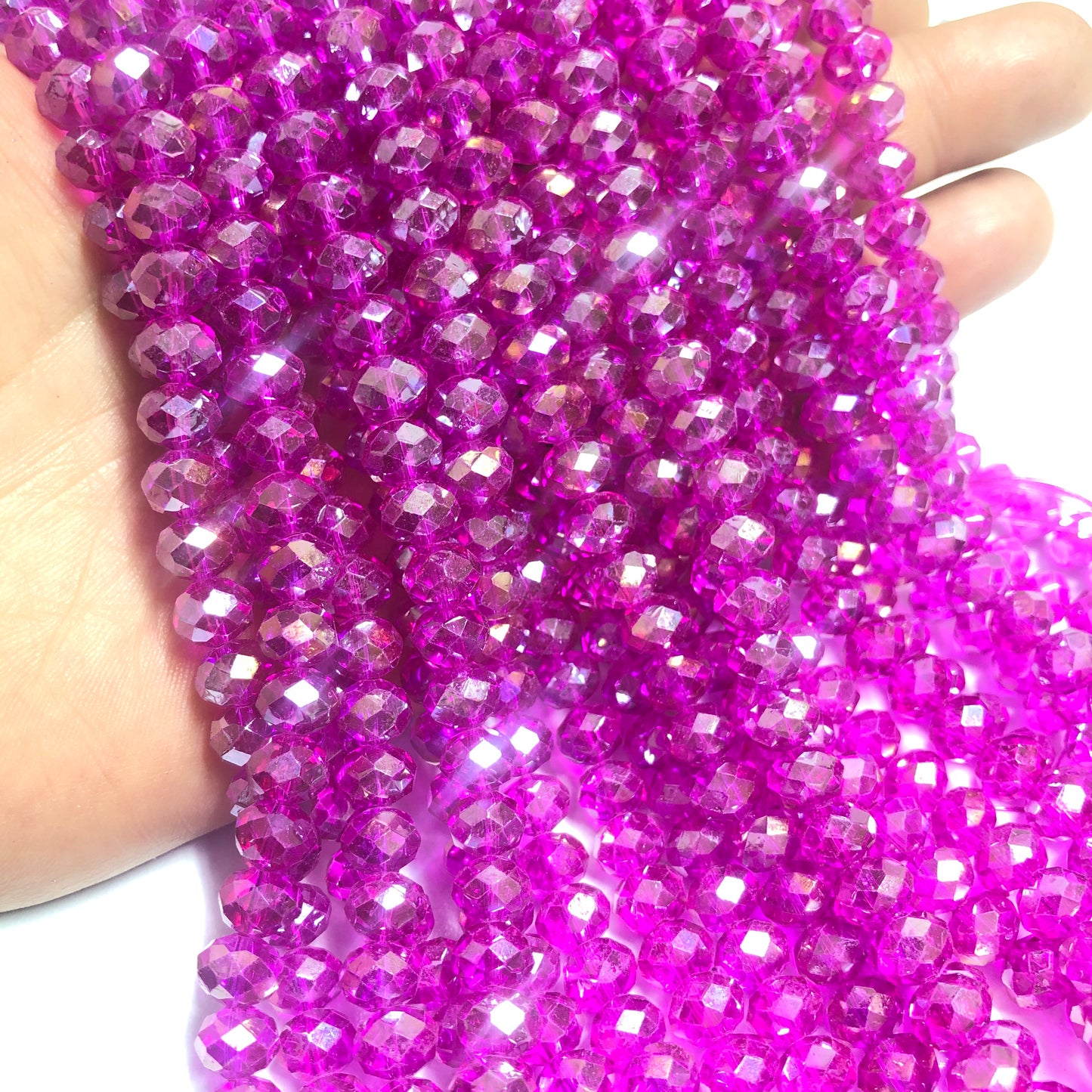 Crystal Beads, Chinese Crystal-8mm-30 Iced Janjan Blue