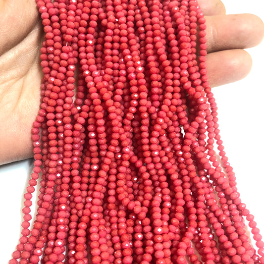 Kristal Boncuk, Çin Kristali-3mm-24 - Kiremit