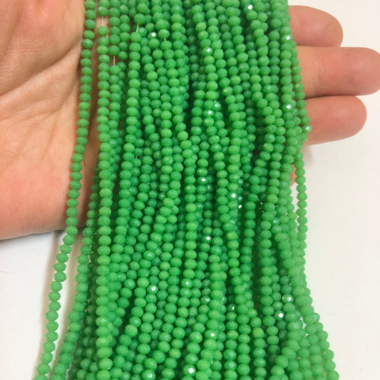 Kristal Boncuk, Çin Kristali-3mm-23 - Açık Yeşil