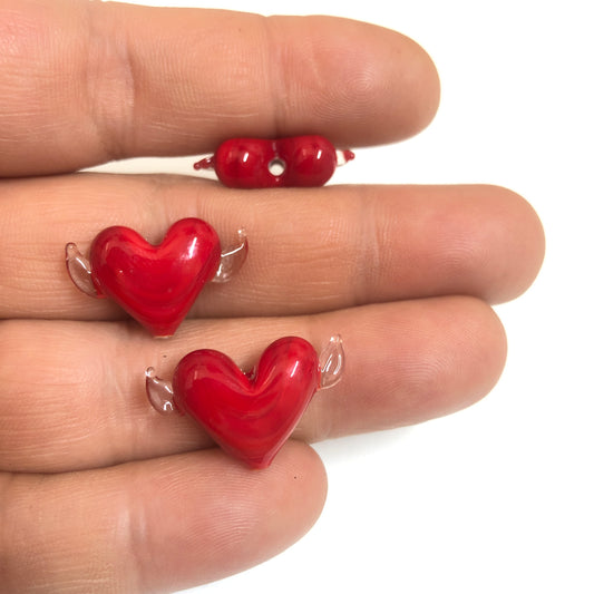 Murano Cam KANATLI KALP