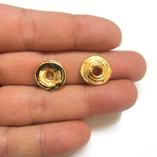 Altın Kaplama Boncuk Kapağı 15mm