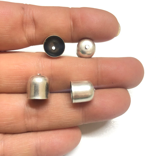 Antik Gümüş Kaplama Kapsül Kapama -10x11mm