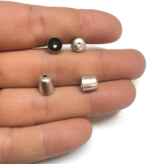 Antik Gümüş Kaplama Kapsül Kapama -6x7mm