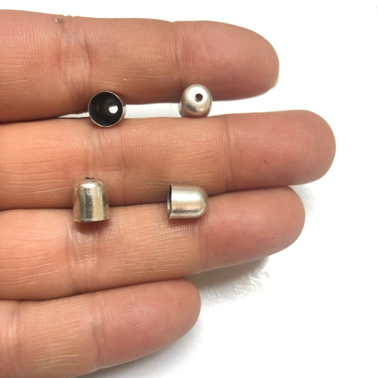 Antik Gümüş Kaplama Kapsül Kapama -7x8mm