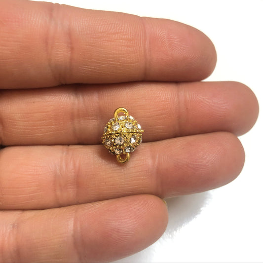 Taşlı Mıknatıs Kapama-12mm -Altın