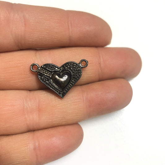Heart Magnet Closure -Anthracite (fume) Color