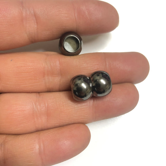 Leather Cord Magnet Closure 7mm - Anthracite