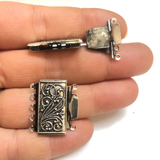 5'li Sürgülü Kapama -Antik Gümüş