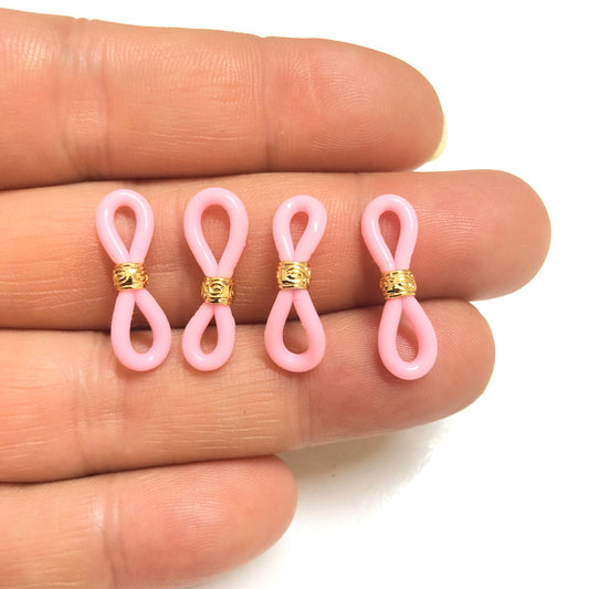 Altın Kaplama Renkli Gözlük Aparatı -Açık Pembe