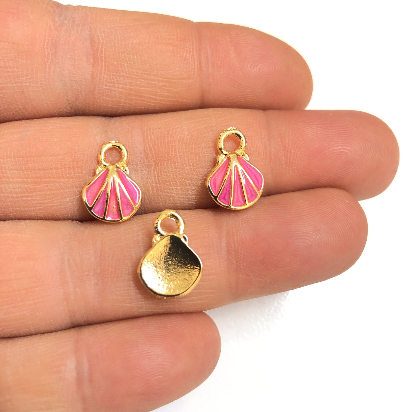 Altın Kaplama Mineli Küçük İstiridye - Sedefli Pembe