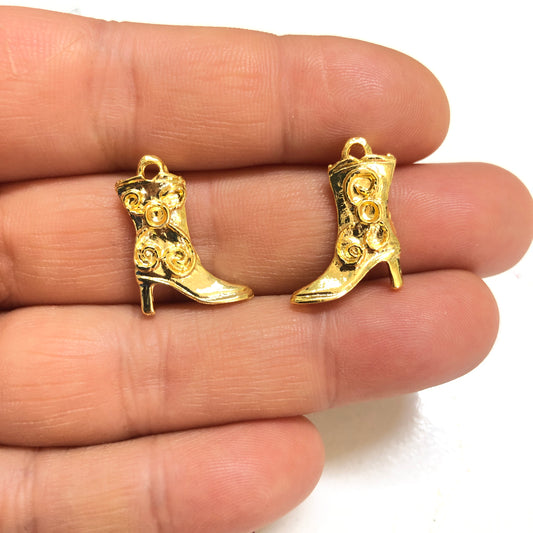 Altın Kaplama Çizme Kolye Ucu