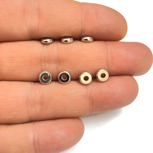 Rodyum Kaplama 6x2,5 mm Rondel Ara Aparat -2