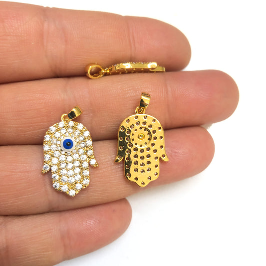 Gold Plated Enamel Strawberry Shaking Attachment - Neon Green