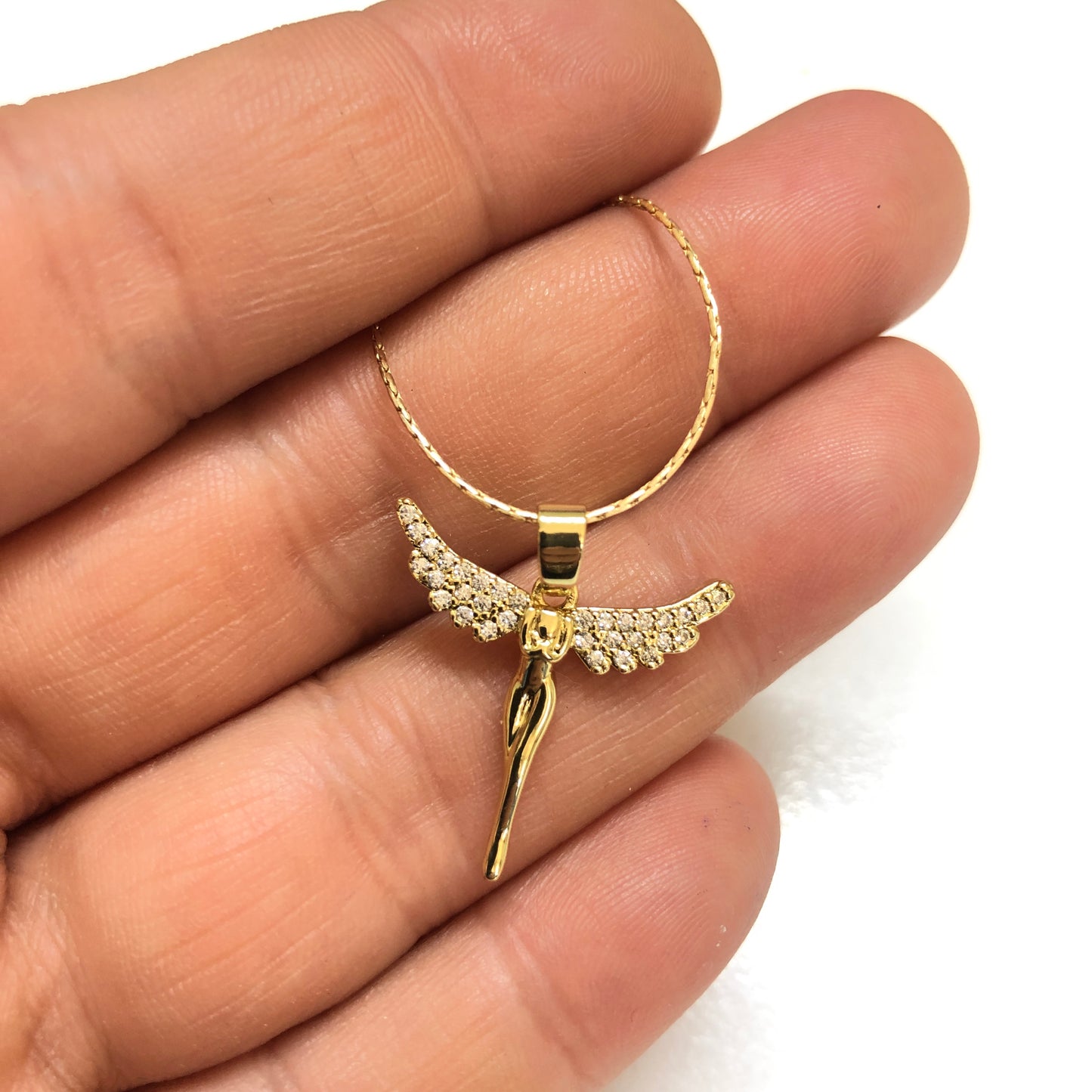 Altın Kaplama Zirkon Taşlı Melek