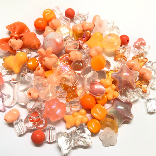 Akrilik Boncuk- Karışık Renkli Turuncu