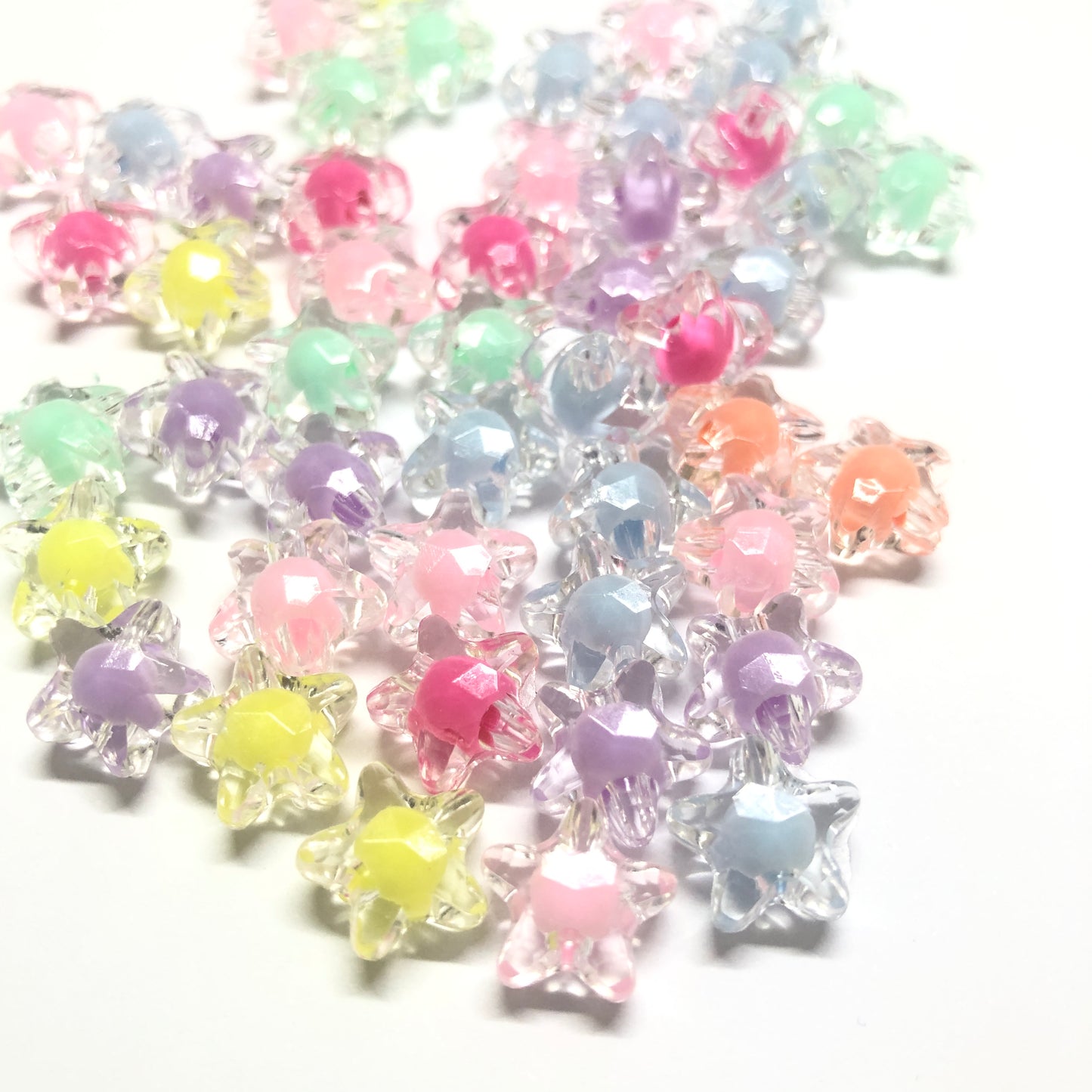 Akrilik Boncuk- Yıldız 3D Renkli