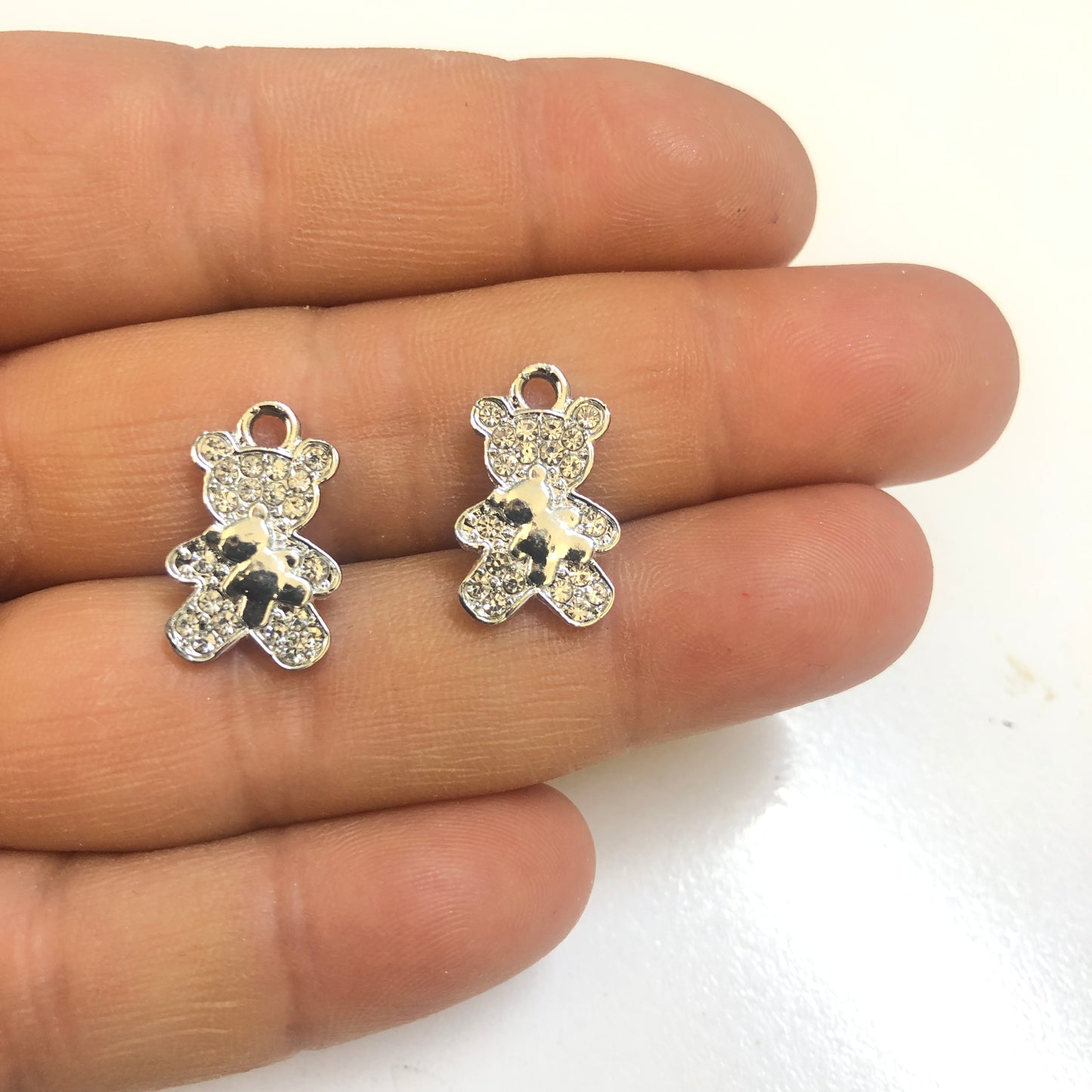 Rodyum Kaplama Zirkon Taşlı Ayıcık