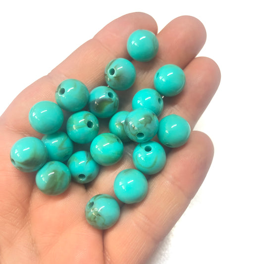 Akrilik Boncuk- Şekilsiz Turkuaz 12 mm