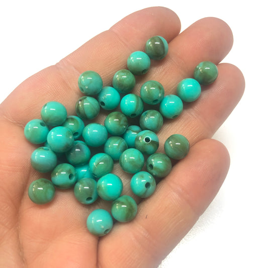 Akrilik Boncuk- Şekilsiz Turkuaz 8 mm