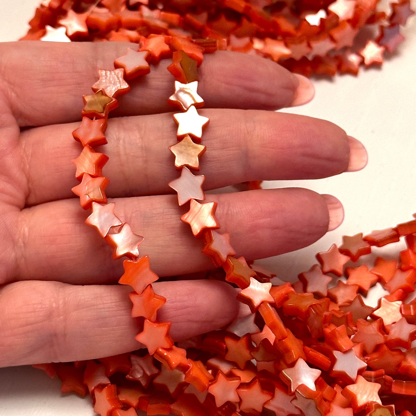 8mm Sedef Yıldız - Kırmızı - 95