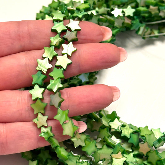 8mm Sedef Yıldız - Yeşil - 88