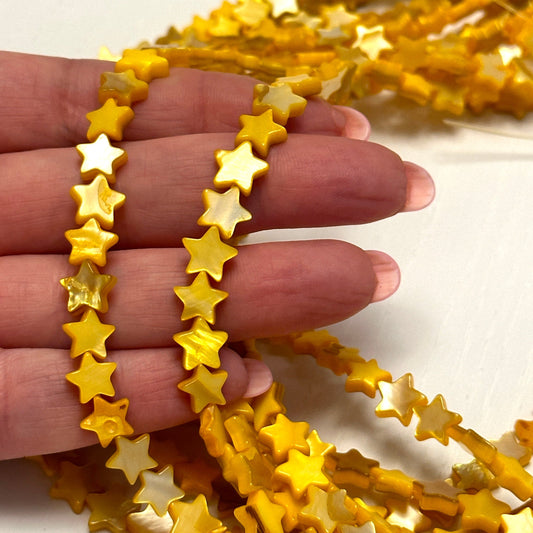 8mm Sedef Yıldız - Sarı - 89