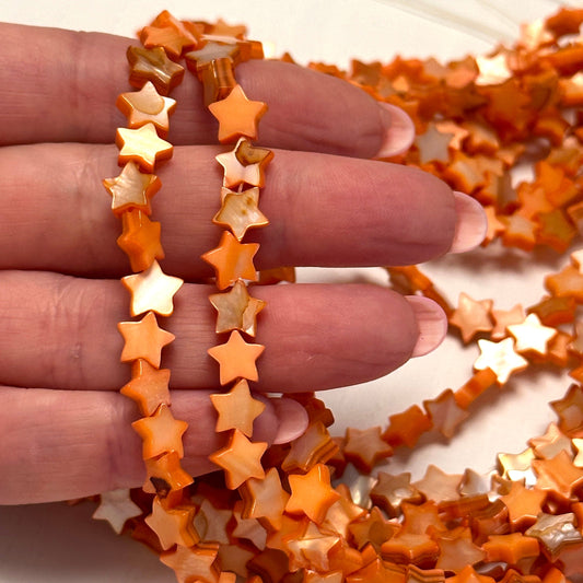 8mm Sedef Yıldız - Turuncu - 91