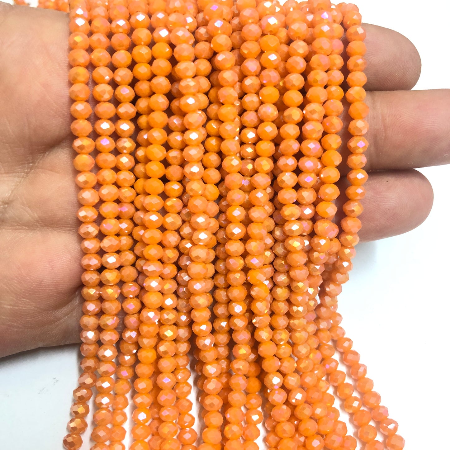 Kristal Boncuk, Çin Kristali-4mm - 60- Janjan Turuncu