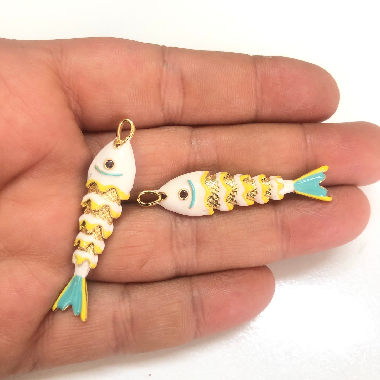 Altın Kaplama Hareketli Balık Büyük Boy -6