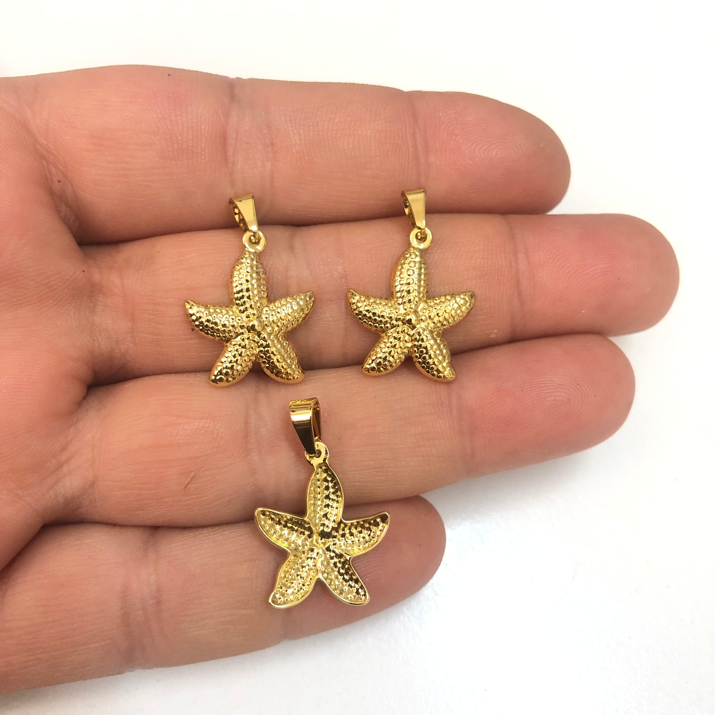 Sarı Çelik Deniz Yıldızı Kolye Ucu