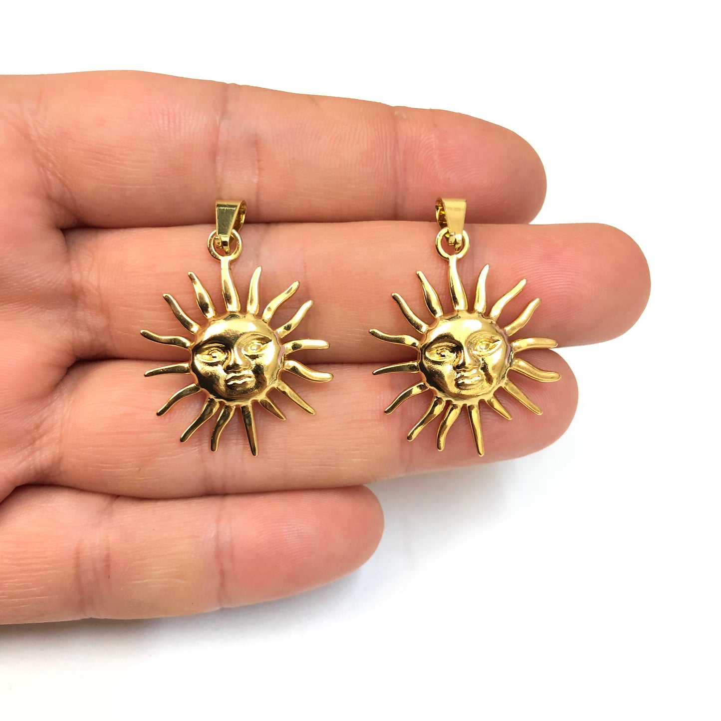 Sarı Çelik Güneş Kolye Ucu