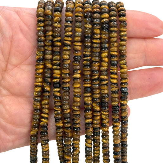 A Kalite Kaplan Gözü Rondel – 4x2mm, Yaklaşık Uzunluk – 37cm