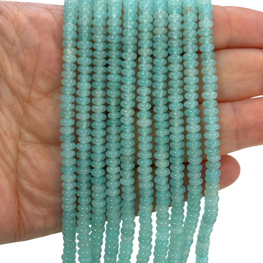 A Kalite Larimar Rondel Kesim – Yaklaşık 38cm