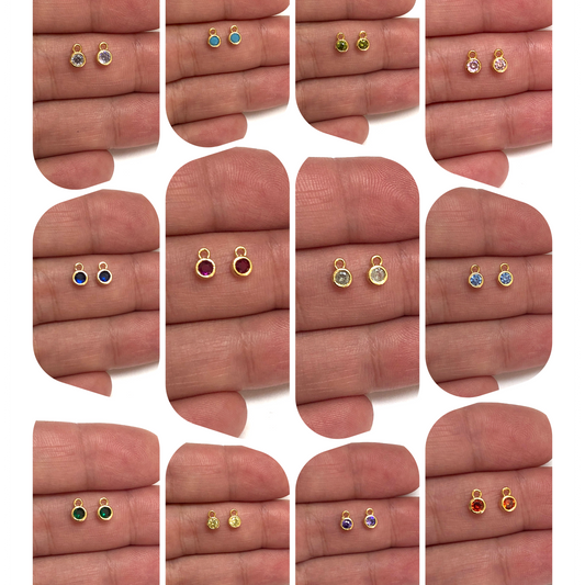 Altın Kaplama 4mm Doğum Taşı Kiti