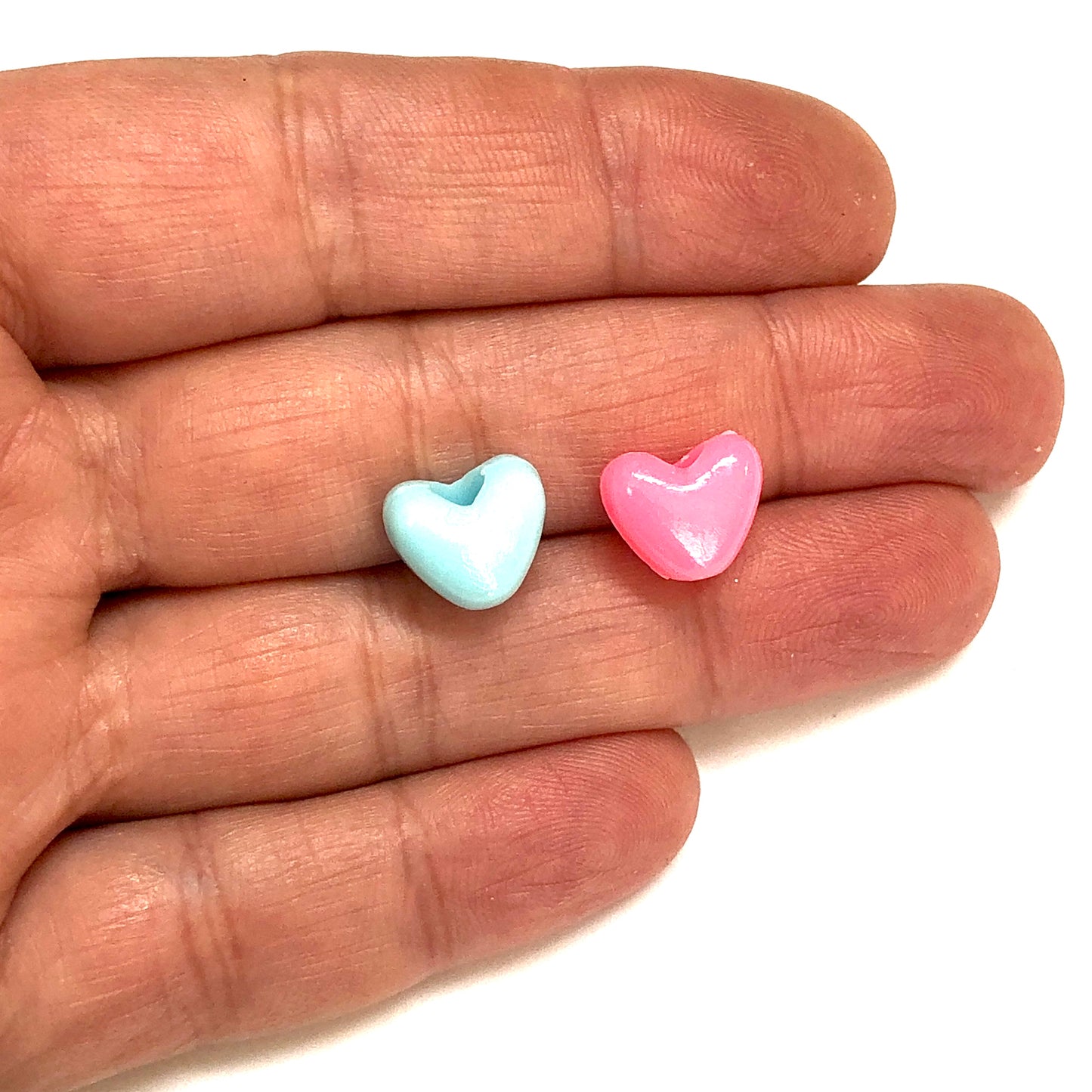 Akrilik Boncuk Tombul Kalp