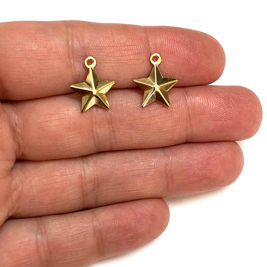 Altın Kaplama 12,5mm Yıldız Sallantı