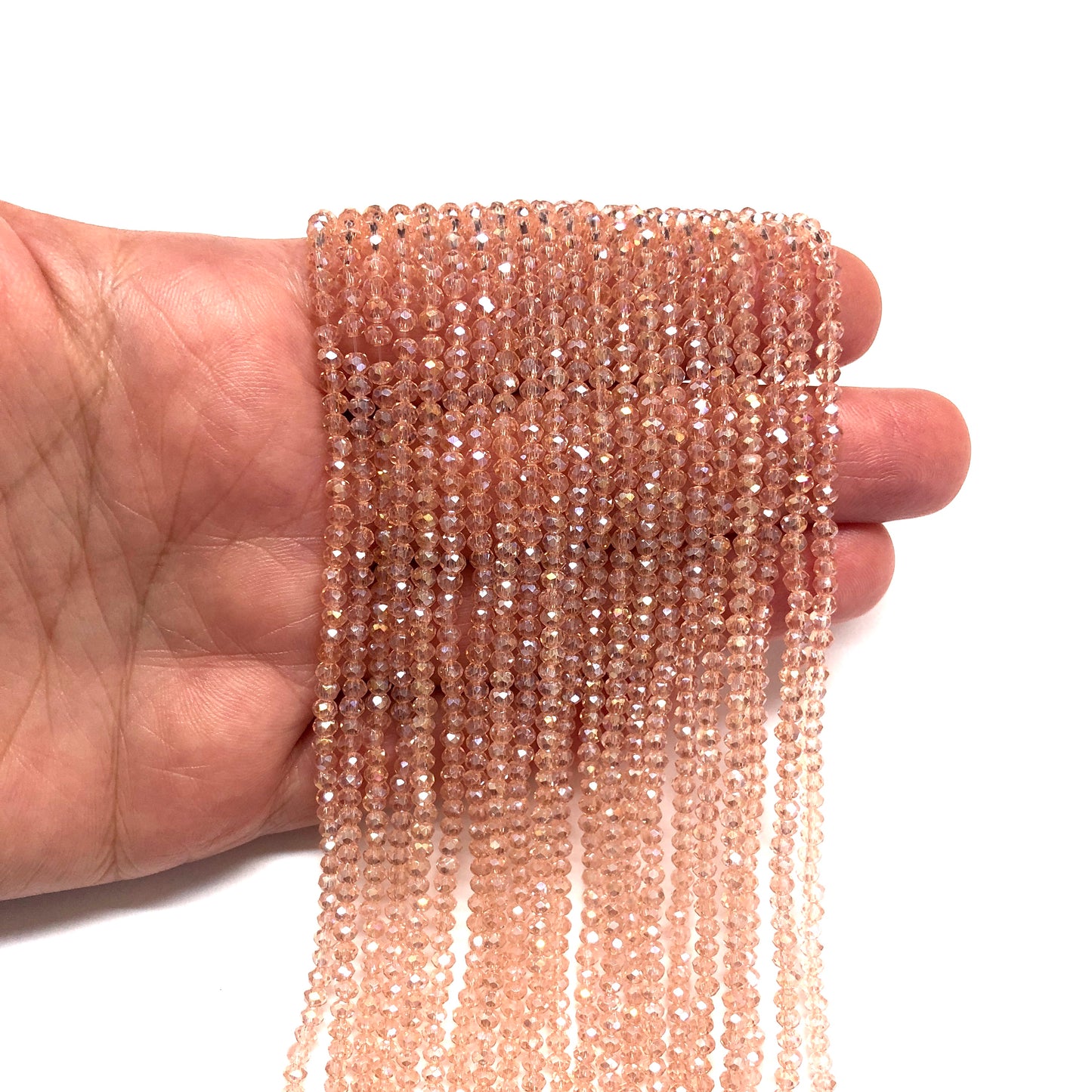 Kristal Boncuk, Çin Kristali-2mm- 33 - Şeffaf Janjan Pudra