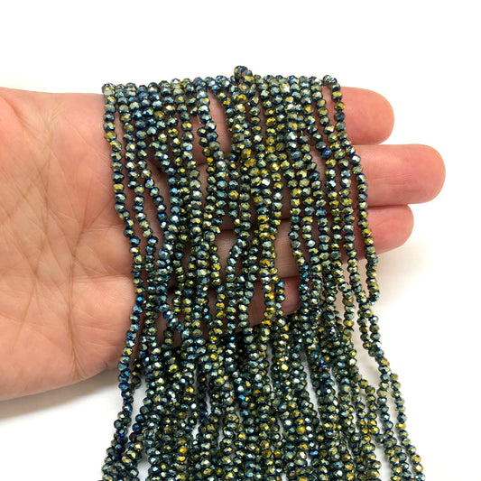 Kristal Boncuk, Çin Kristali-2mm- 48 - Janjan Turkuaz